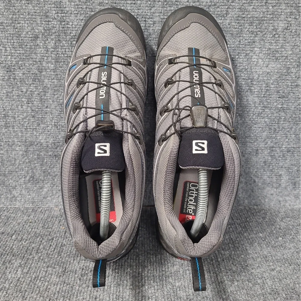 SALOMON Mens X Ultra Pioneer GORE-TEX Waterproof Hiking Shoes Gray SZ 10.5